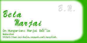 bela marjai business card